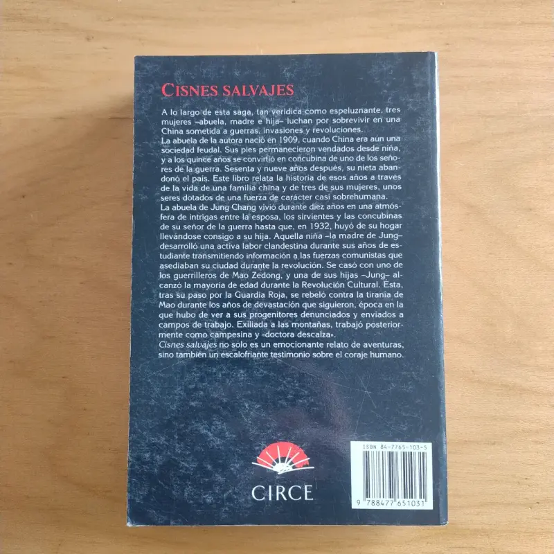 Libro 'Cisnes Salvajes' - Jung Chang - 2