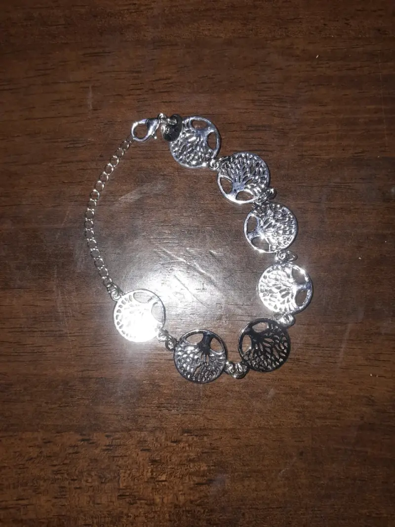 Pulsera de plata con diseño de árbol de la vida - 2
