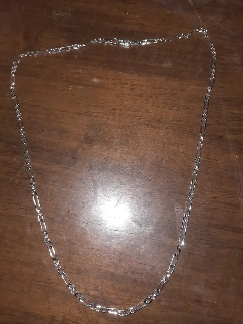 Cadena de plata estilo Figaro para hombre - 1