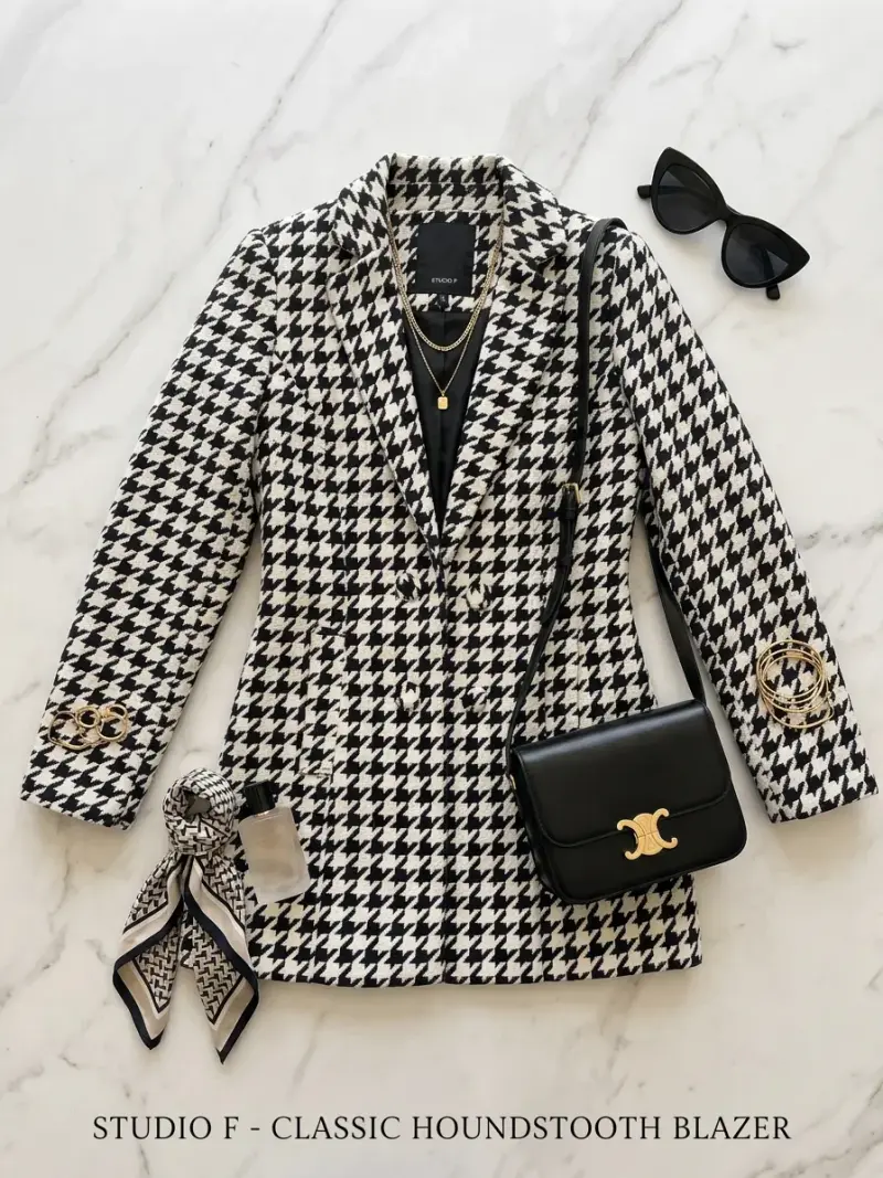 Blazer pata de gallo Studio F elegante - 3