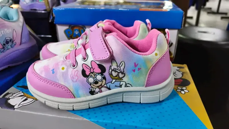 Zapatillas infantiles Minnie y Daisy rosadas - 1