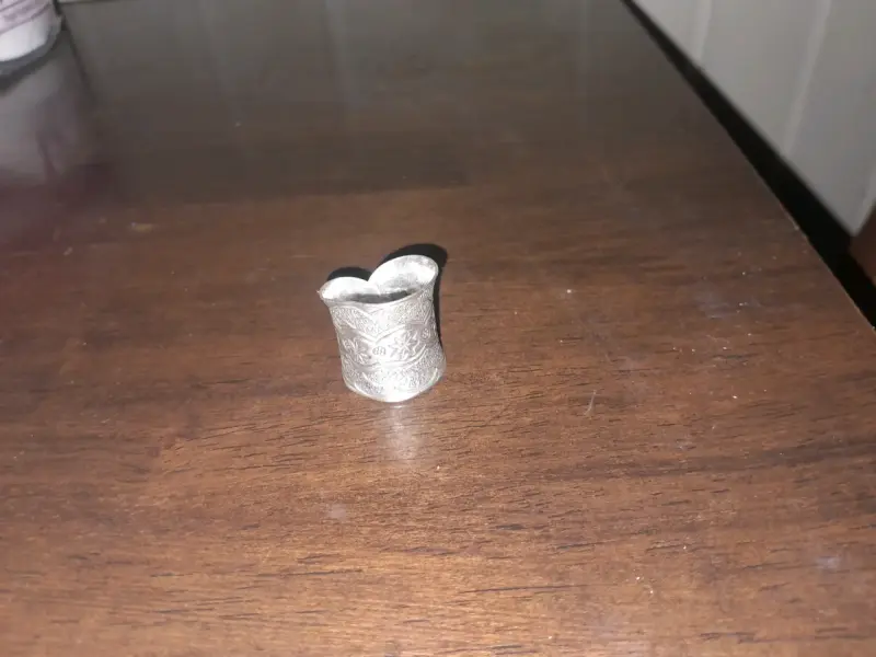 Anillo de plata grabado artesanal - 1