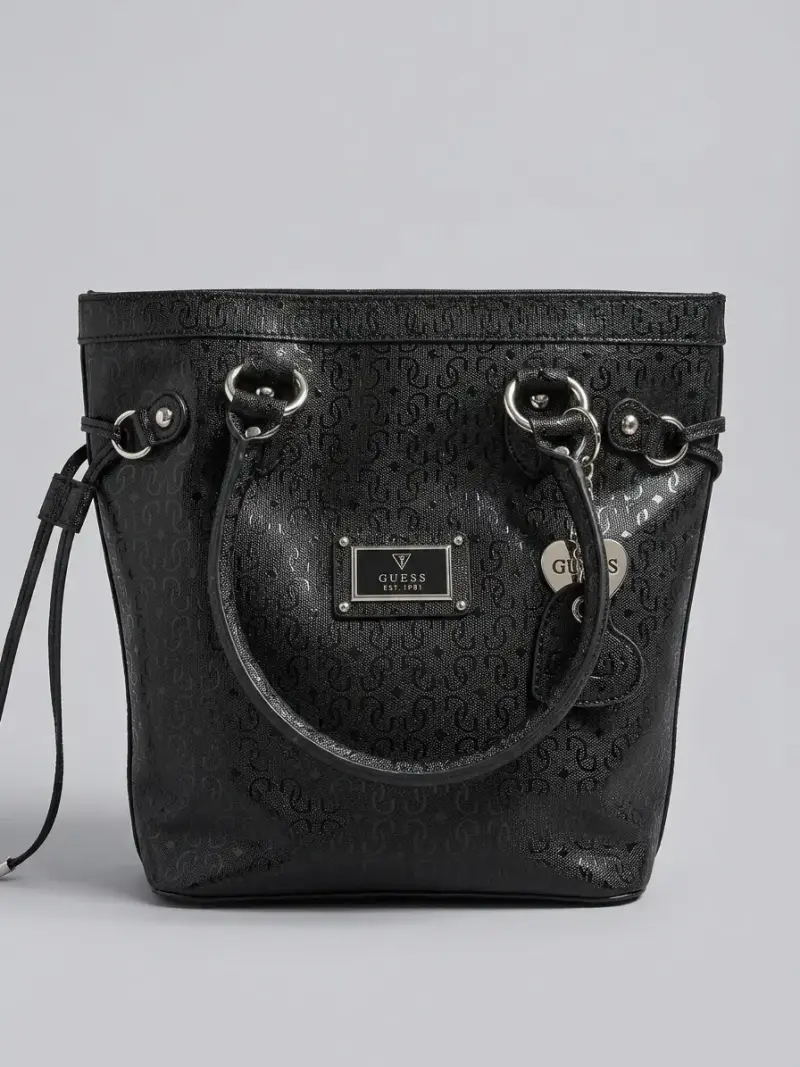 Bolso de mano Guess negro con logo - 3