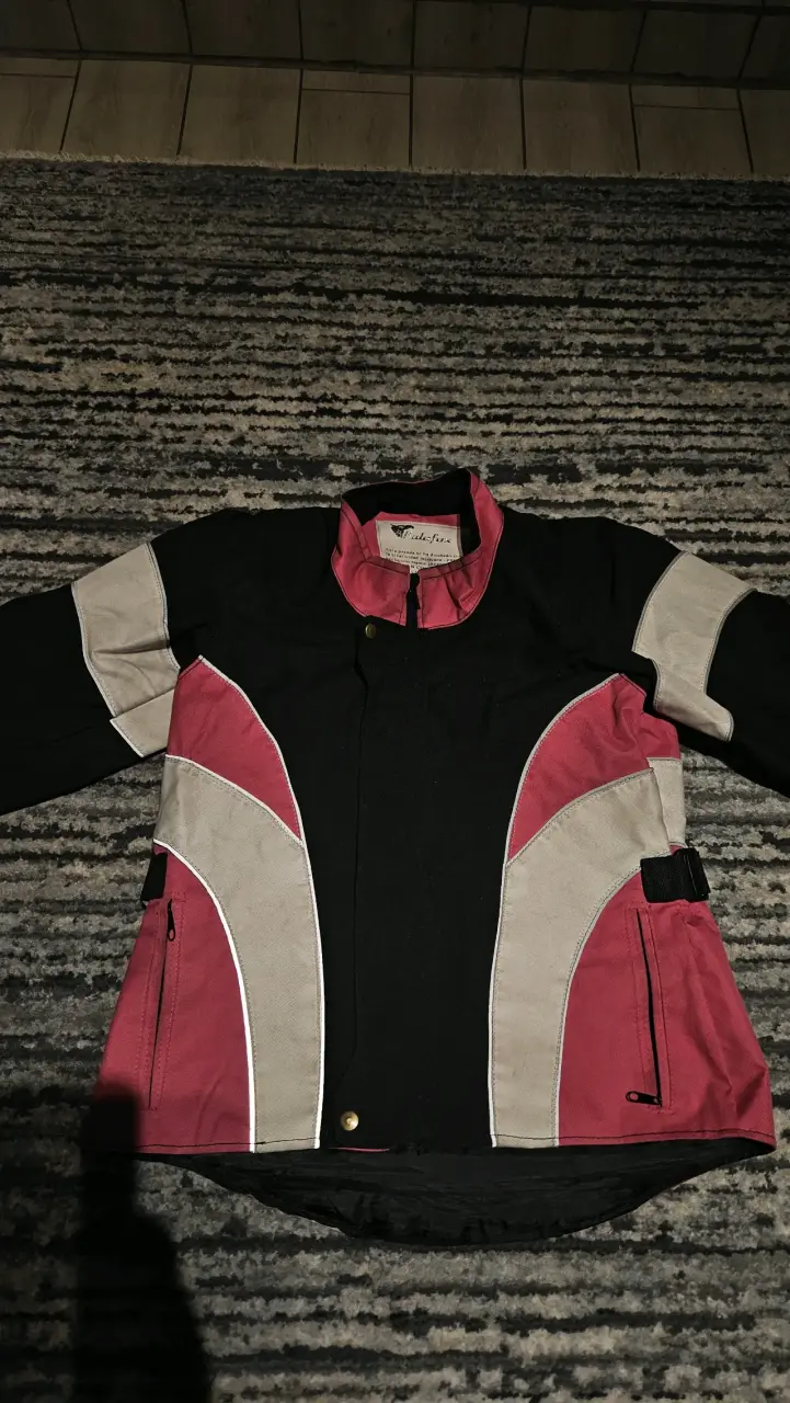 Chaqueta de moto para mujer con diseño rosado - 2