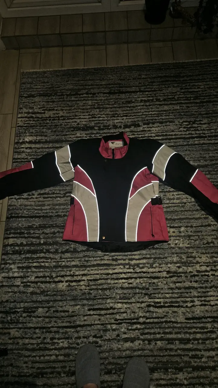 Chaqueta de moto para mujer con diseño rosado - 4