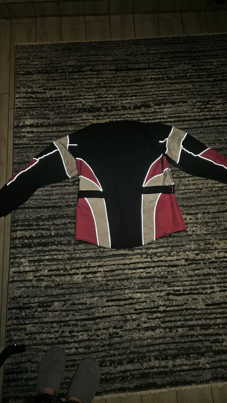 Chaqueta de moto para mujer con diseño rosado - 5