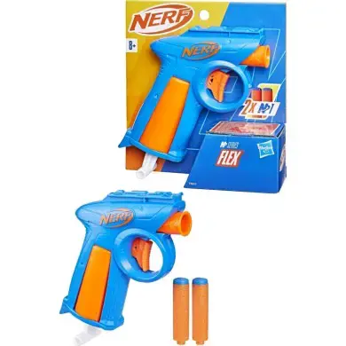 Pistola de Juguete Nerf Flex Azul con Dardos - 1