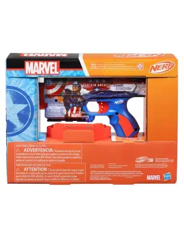 Pistola Nerf Marvel Capitán América con dardos - 2