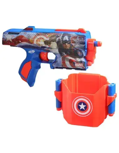 Pistola Nerf Marvel Capitán América con dardos - miniatura 6