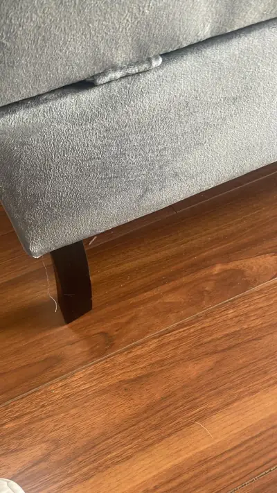 Sillón cajón Terciopelo Gris – Nuevo Sin Uso - miniatura 4