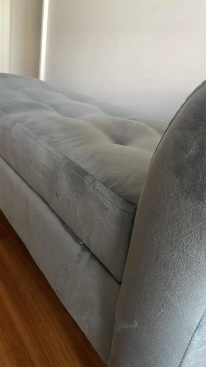 Sillón cajón Terciopelo Gris – Nuevo Sin Uso - 5