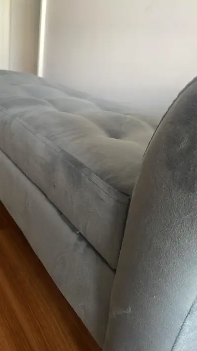 Sillón cajón Terciopelo Gris – Nuevo Sin Uso - miniatura 5