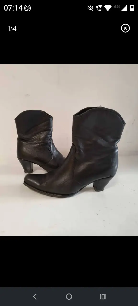 Botines de cuero negro Bruno Rossi - 1