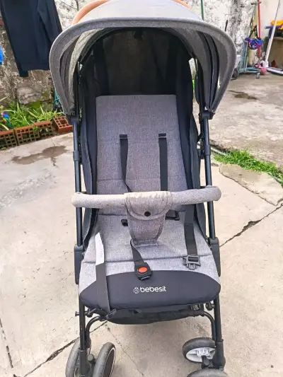 Coche de Paseo Bebesit Plegable Gris - miniatura 2