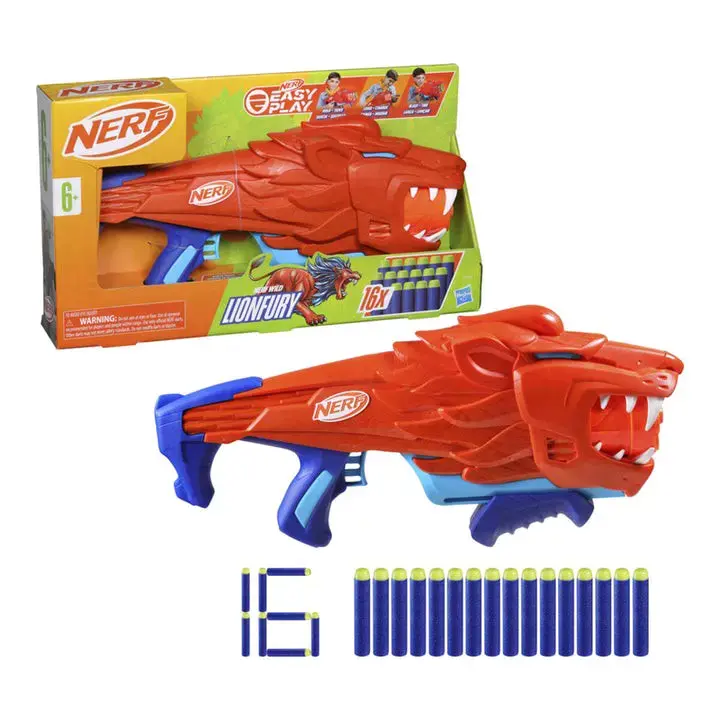 Lanzador Nerf Wild Lionfury con 16 dardos - 1
