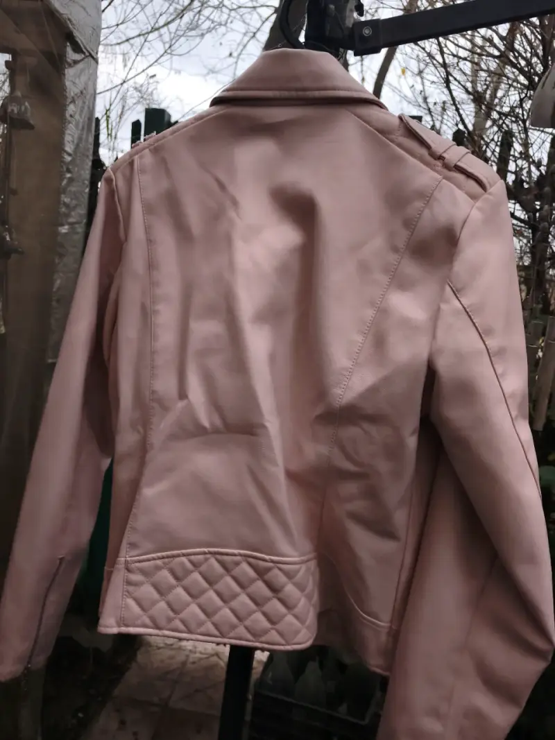 Chaqueta de cuero sintético rosa Apology - 4