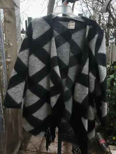 Cardigan de lana con diseño geométrico Umbrale - miniatura 1