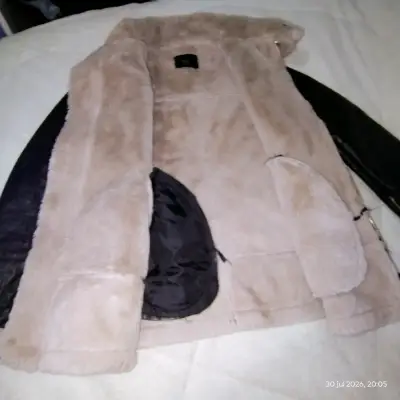 Chaqueta de cuero sintético con forro de piel MNL - miniatura 2
