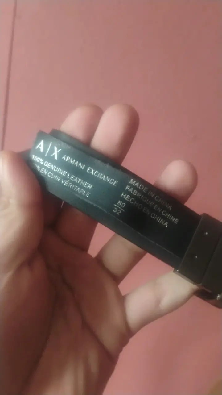 Cinturón de cuero Armani Exchange negro - 2