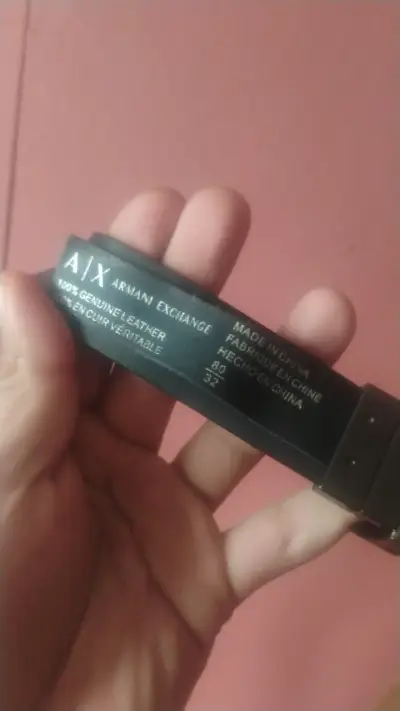 Cinturón de cuero Armani Exchange negro - miniatura 2