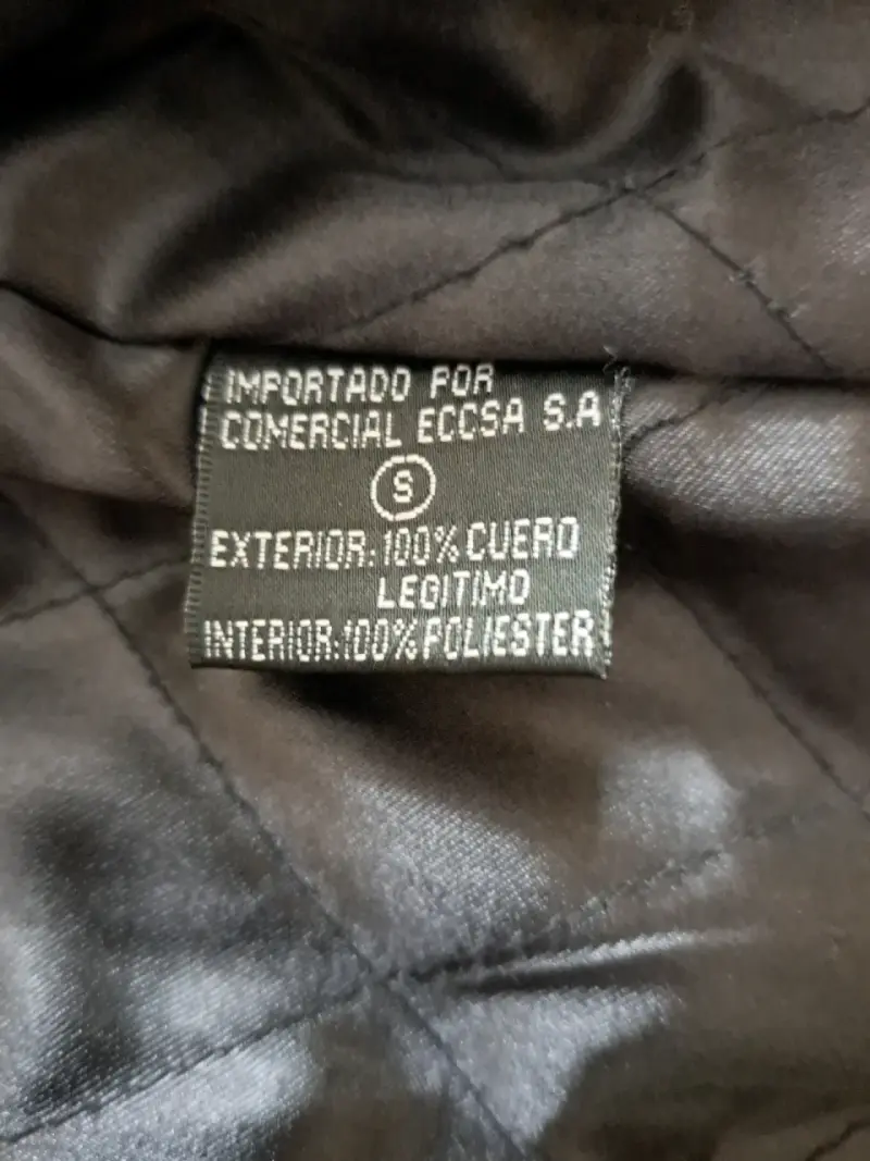 Chaqueta de cuero legítimo negra con forro de piel - 3