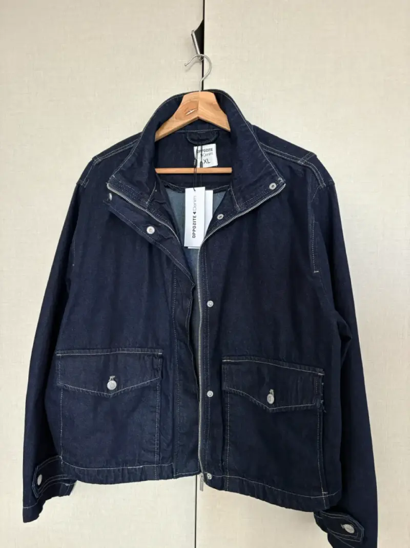 Chaqueta de mezclilla azul oscuro XL - 2