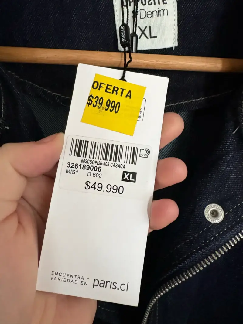 Chaqueta de mezclilla azul oscuro XL - 4