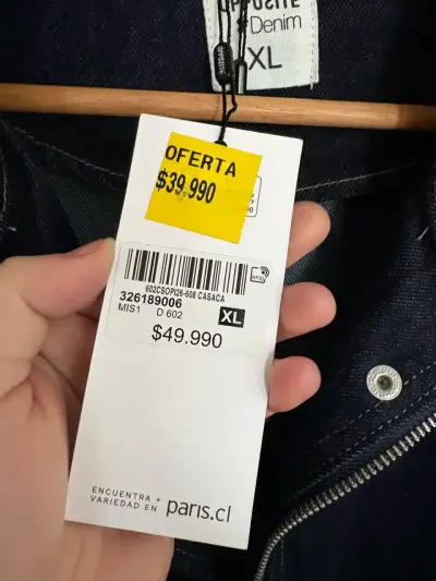 Chaqueta de mezclilla azul oscuro XL - miniatura 4