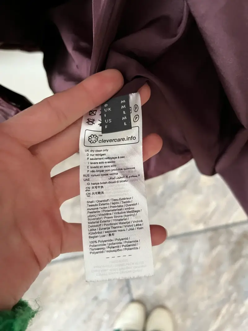 Parka larga acolchada burdeo para mujer - 4