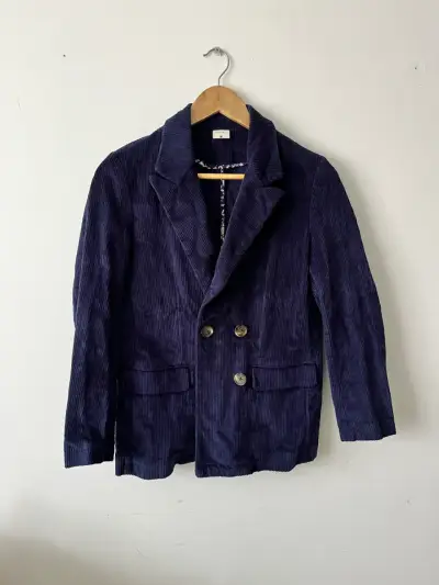 Blazer de pana azul marino Newport para mujer - miniatura 1