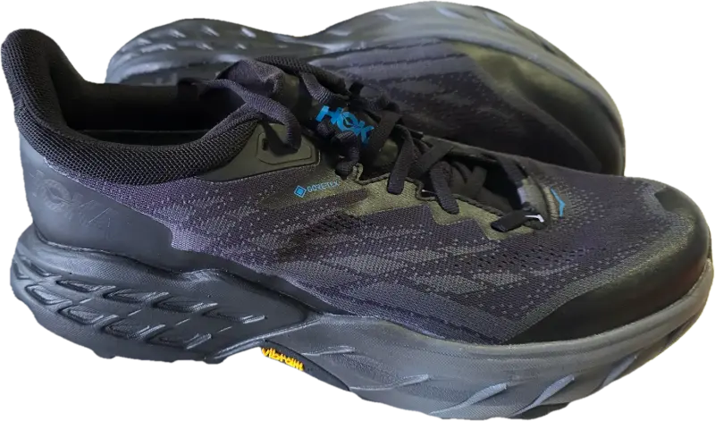 Zapatillas de trail running Hoka negras suela V - 2