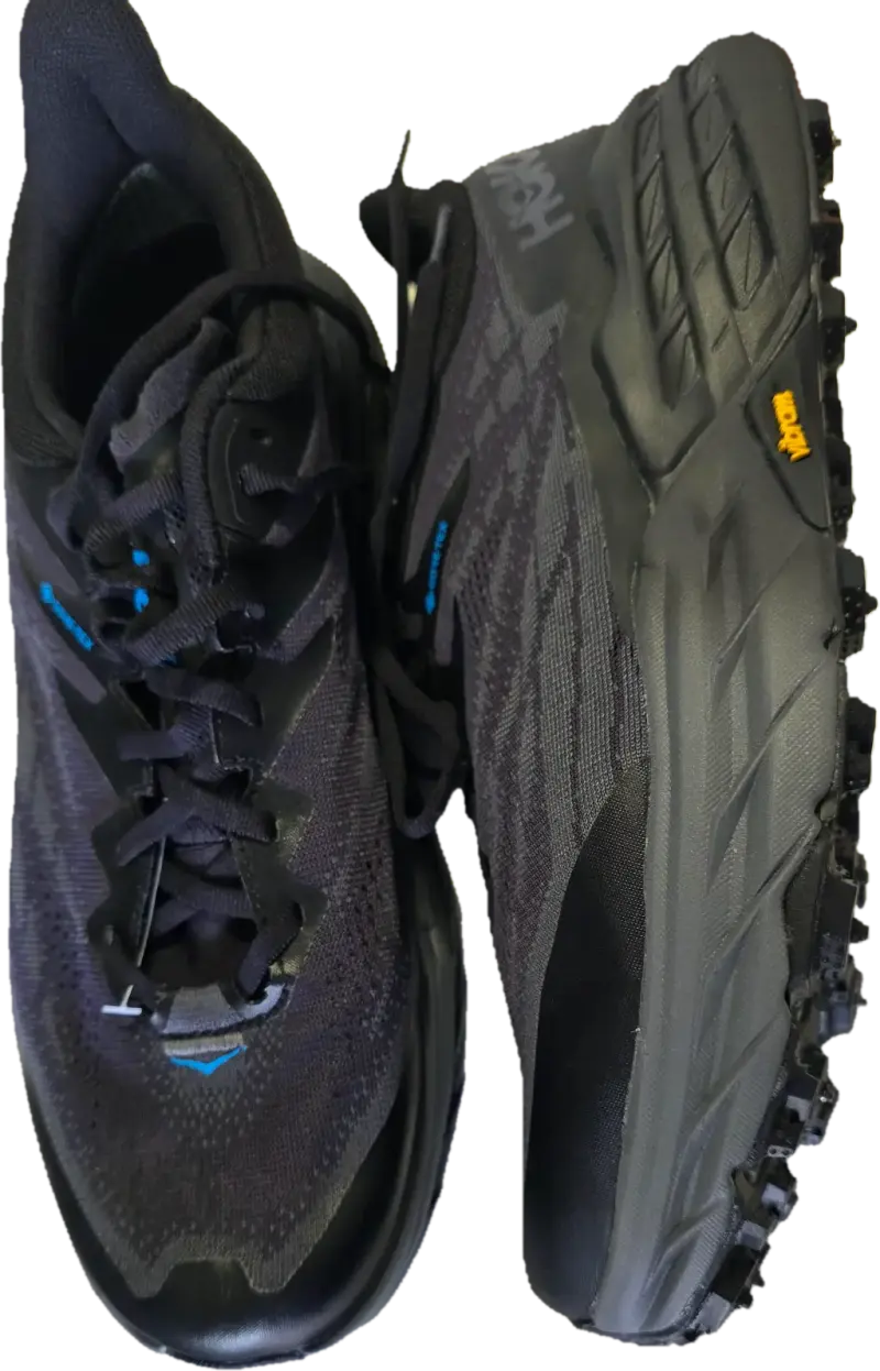 Zapatillas de trail running Hoka negras suela V - 4
