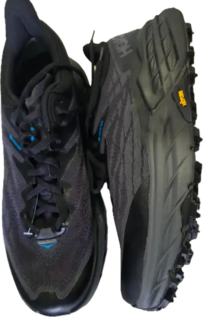 Zapatillas de trail running Hoka negras suela V - miniatura 4