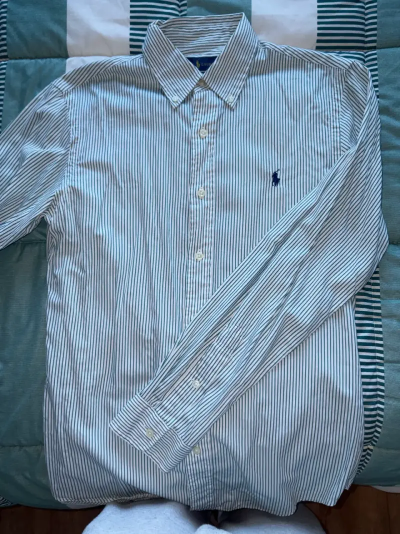 Camisa a rayas verde Ralph Lauren Slim Fit - 1