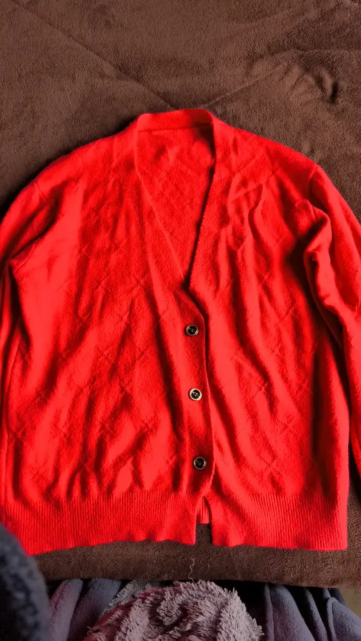 Chaleco rojo de lana para mujer - 1