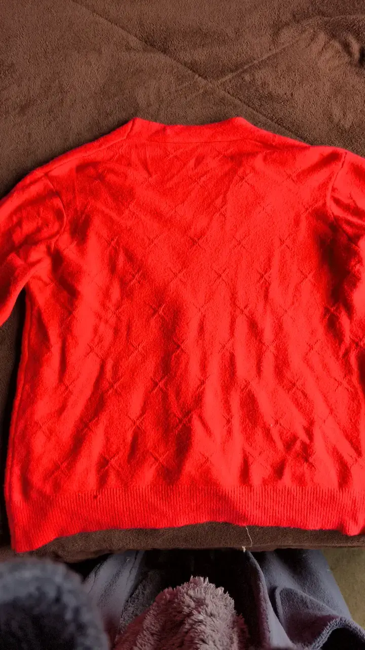 Chaleco rojo de lana para mujer - 3