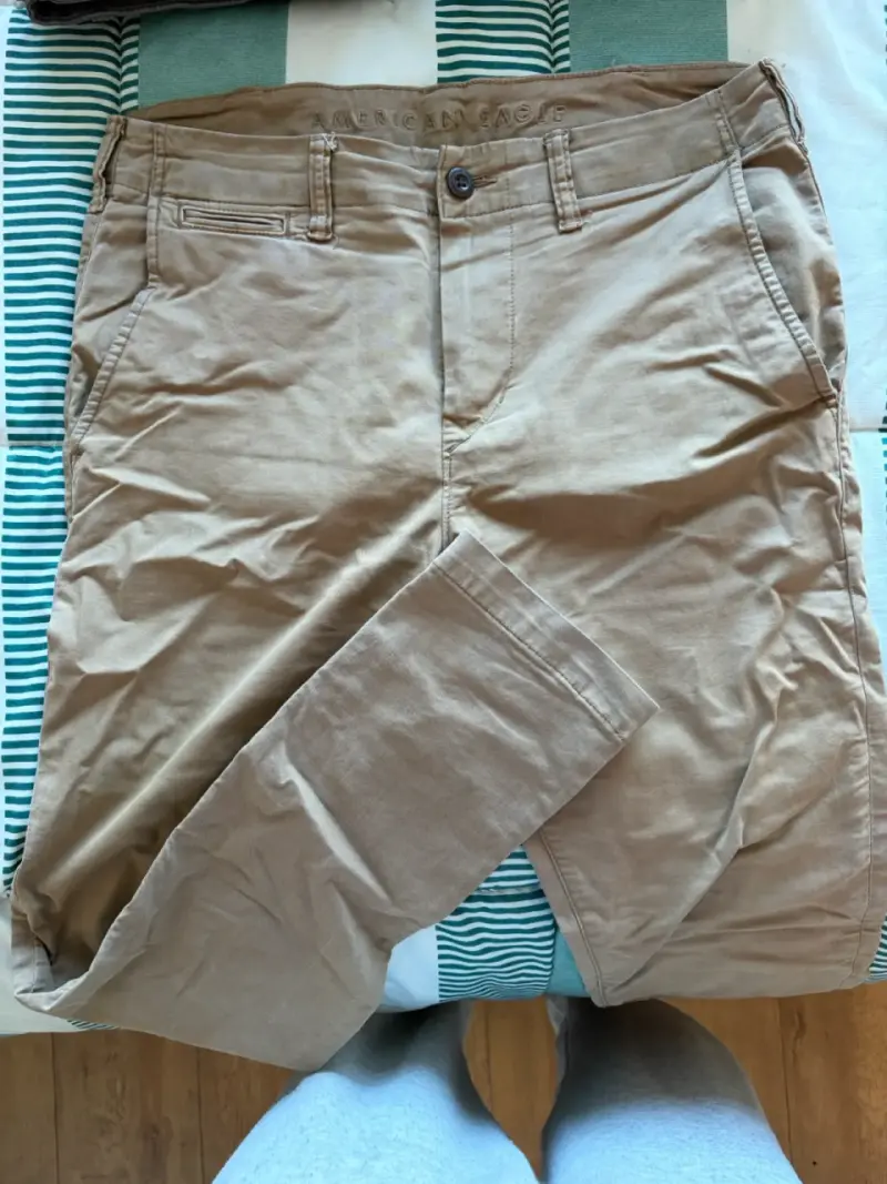 Pantalones skinny caqui American Eagle F - 1