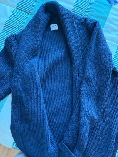 Cárdigan Azul Zara Talla M - miniatura 1