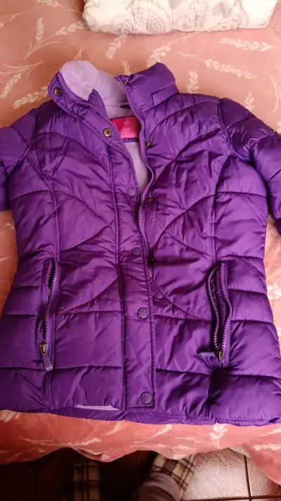 Chaqueta acolchada morada para niña Weatherproof - miniatura 1