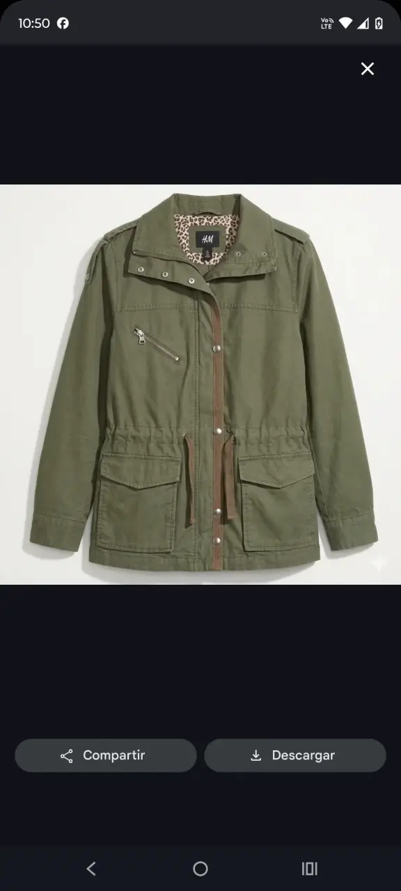 Chaqueta de campo verde oliva H&M con bolsillos - 2