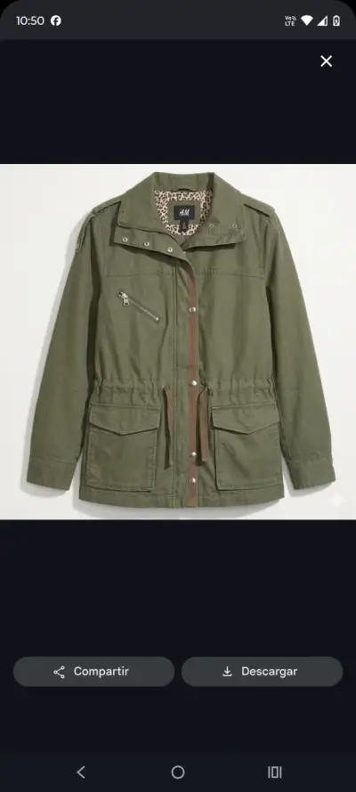 Chaqueta de campo verde oliva H&M con bolsillos - miniatura 2