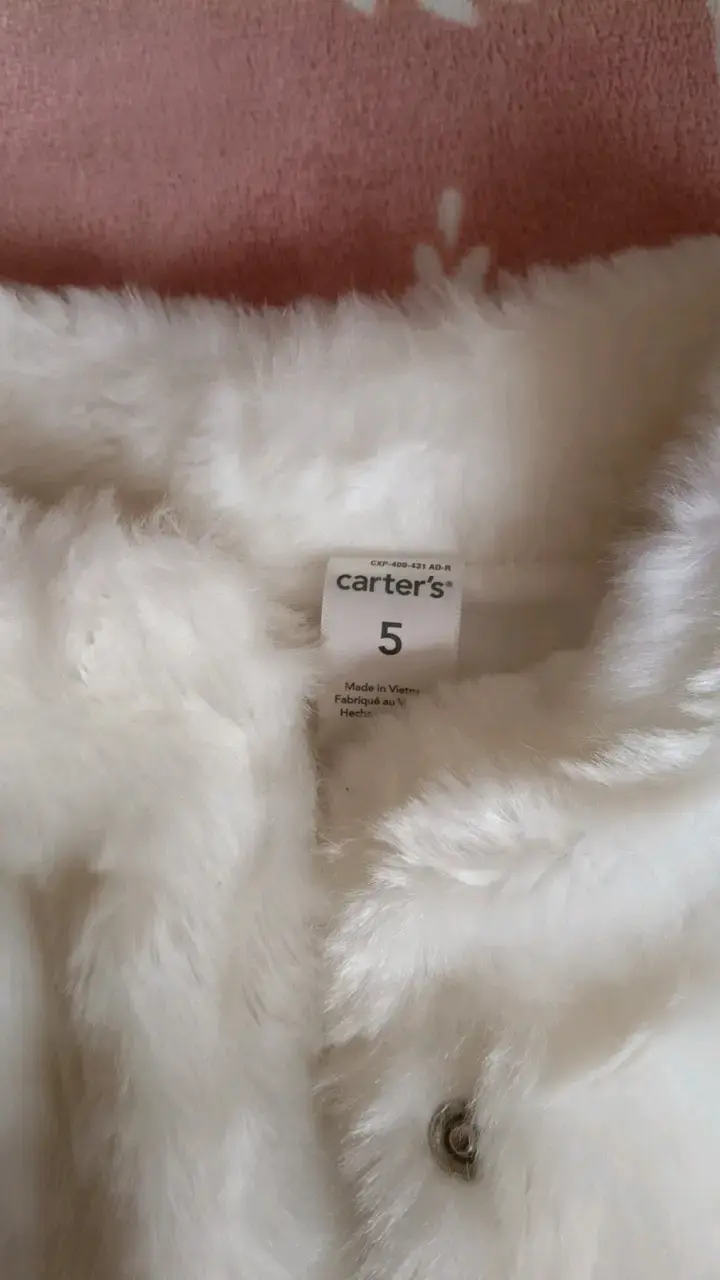 Chaleco de Peluche Blanco para Niña Talla 5 - 2