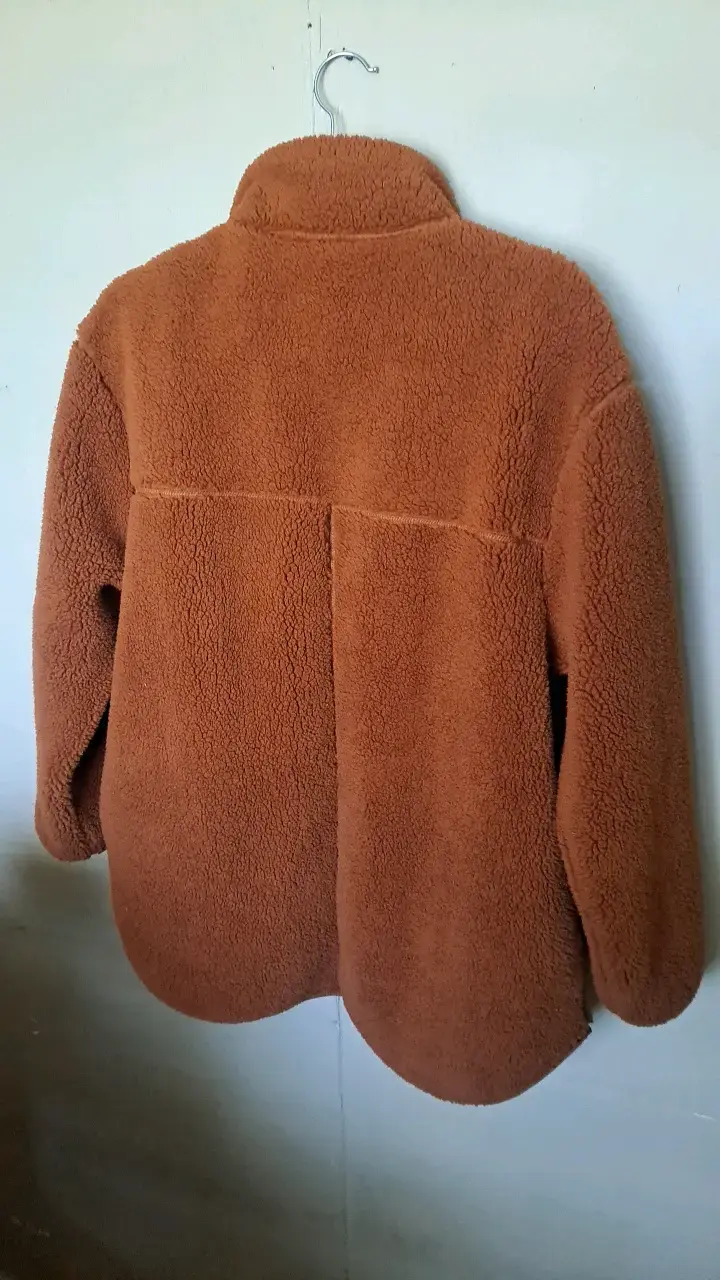 Chaqueta de lana polar marrón para mujer - 2