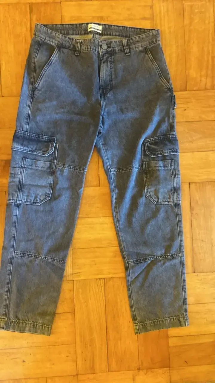 Pantalones cargo denim Americano talla 44 - 1
