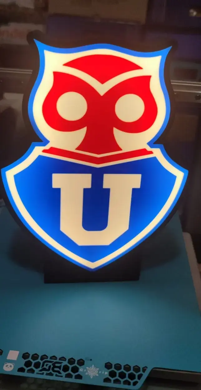 🔵🔴 Letrero Luminoso Universidad de Chile 3D – 26 - 4