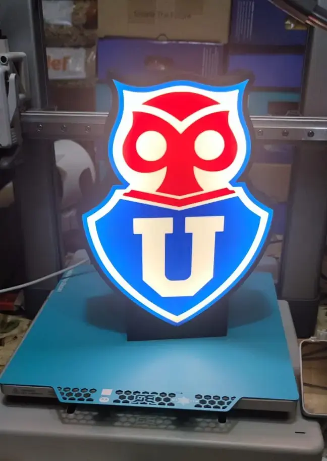🔵🔴 Letrero Luminoso Universidad de Chile 3D – 26 - 5
