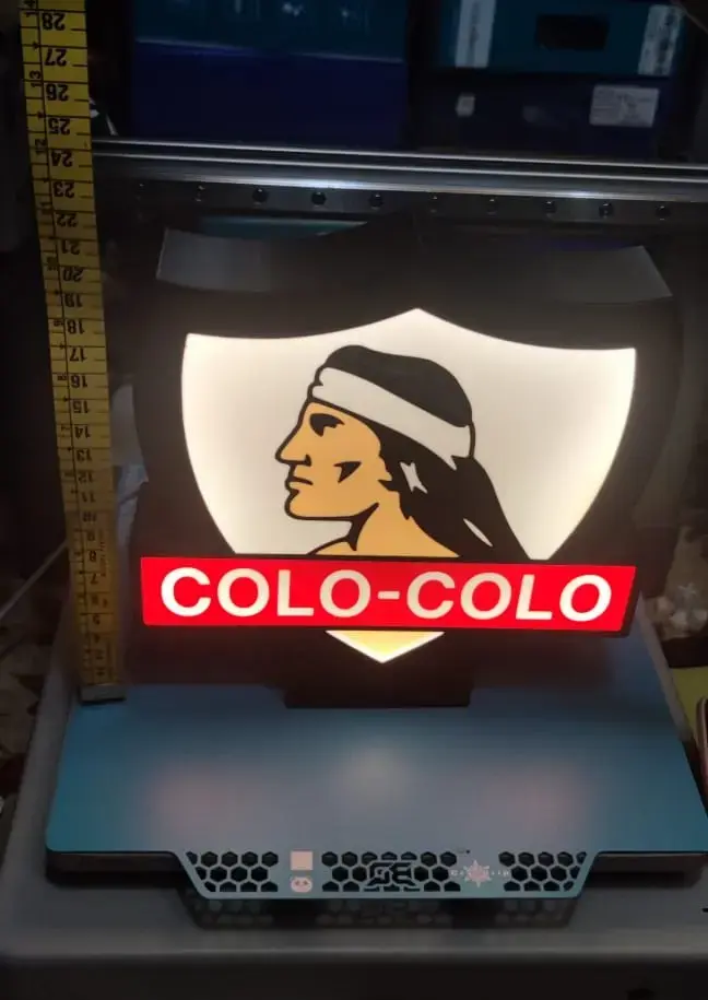 ⚪⚫ Letrero Luminoso Colo-Colo 3D 24 cm – USB 5V | - 4