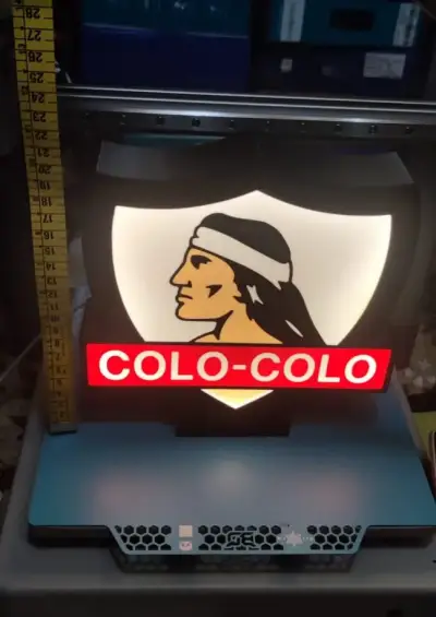 ⚪⚫ Letrero Luminoso Colo-Colo 3D 24 cm – USB 5V | - miniatura 4