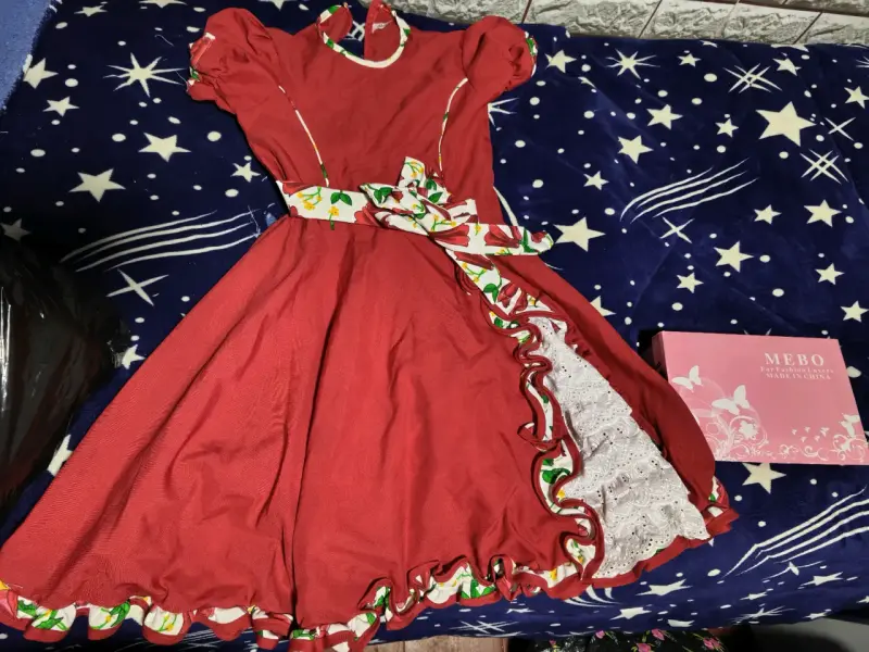 Vestido rojo para cueca - 1