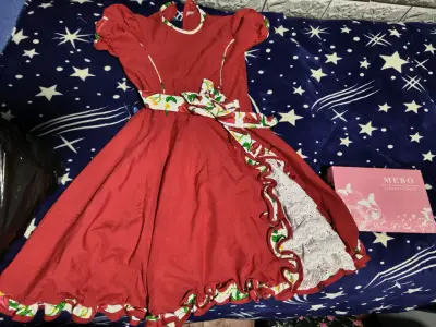 Vestido rojo para cueca - miniatura 1